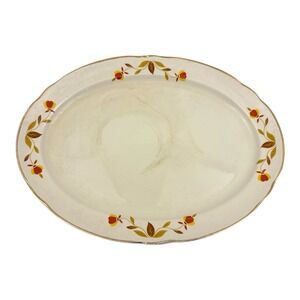 Vintage Hall Superior Quality Oval Serving Platter – Autumn Floral Design